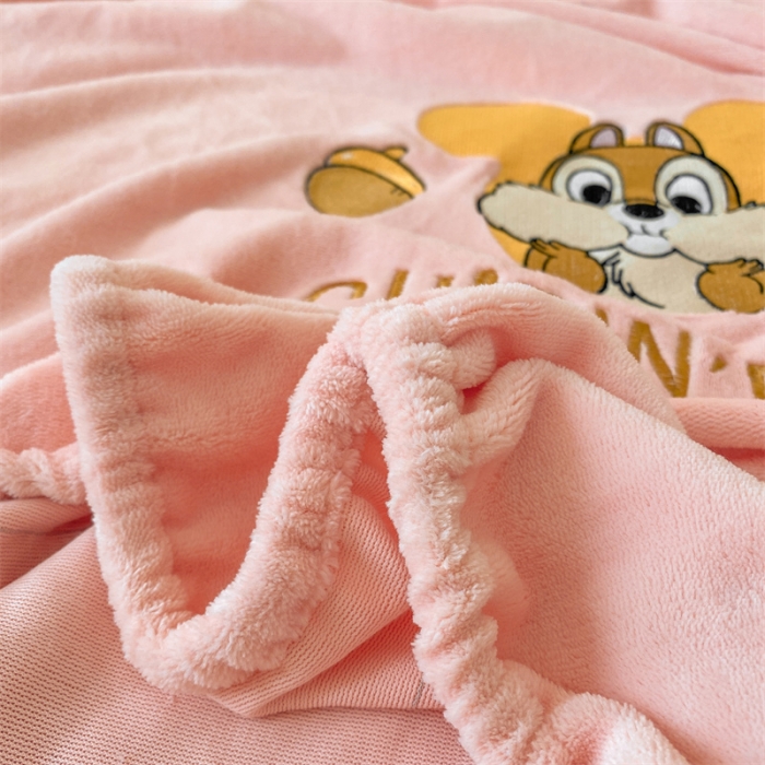 91家纺网 家纺一手货源 找家纺 蓝巢 2022新款牛奶绒迪士尼单床笠 迪士尼-浅粉