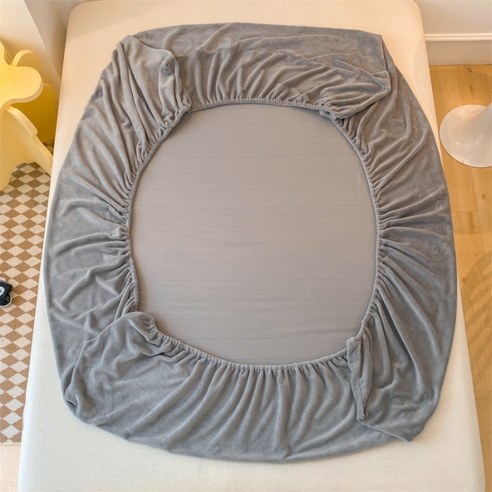 91家纺网 家纺一手货源 找家纺 蓝巢 2022新款牛奶绒迪士尼单床笠 迪士尼-中灰