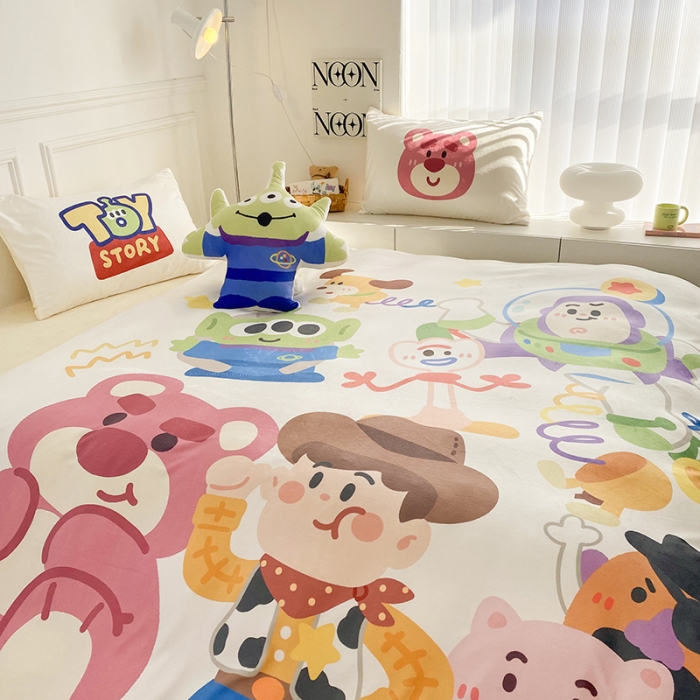 91家纺网 家纺一手货源 找家纺 (总) 圆岛家纺 2022新款迪士尼大版牛奶绒宝宝绒四件套