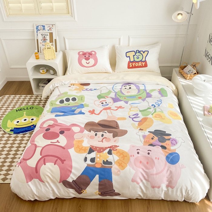 91家纺网 家纺一手货源 找家纺 (总) 圆岛家纺 2022新款迪士尼大版牛奶绒宝宝绒四件套