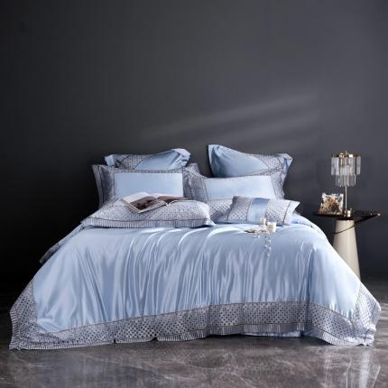 91家纺网 家纺一手货源 找家纺 （总）缔缦 2022新款真丝棉四件套澜庭假日