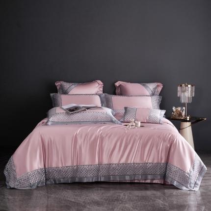 缔缦 2022新款真丝棉四件套澜庭假日 豆沙粉