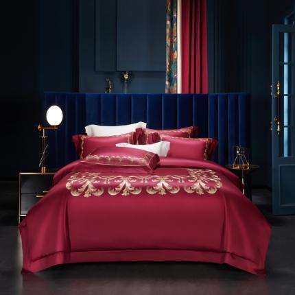 91家纺网 家纺一手货源 找家纺 （总）缔缦 2022新款100s刺绣四件套米兰印象