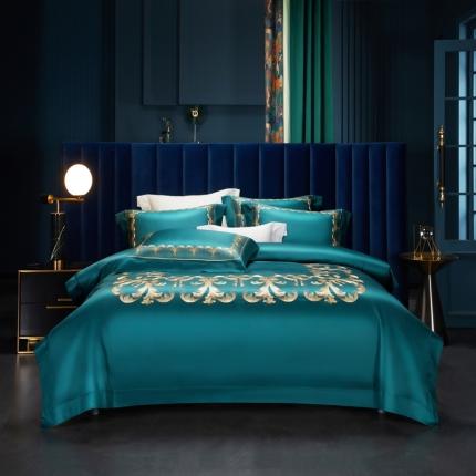 91家纺网 家纺一手货源 找家纺 （总）缔缦 2022新款100s刺绣四件套米兰印象