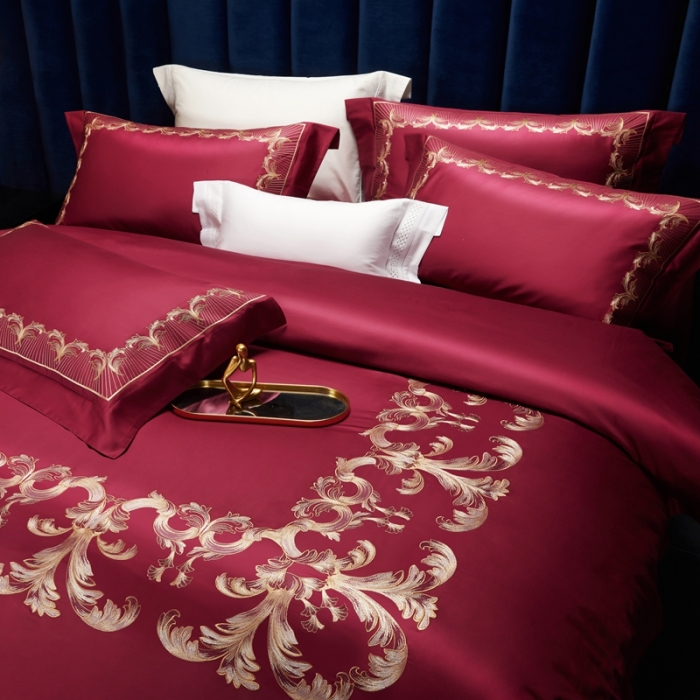 91家纺网 家纺一手货源 找家纺 （总）缔缦 2022新款100s刺绣四件套米兰印象