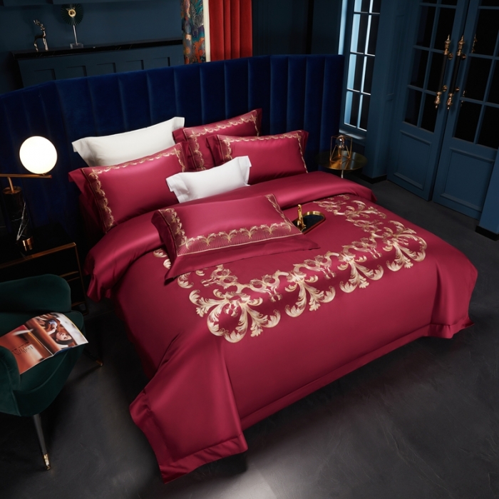 91家纺网 家纺一手货源 找家纺 （总）缔缦 2022新款100s刺绣四件套米兰印象