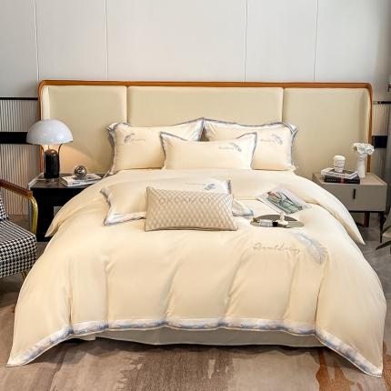 91家纺网 家纺一手货源 找家纺 （总）花愿2025新款加密水洗棉刺绣四件套