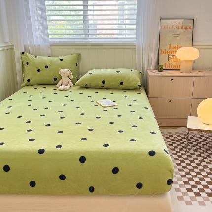 91家纺网 家纺一手货源 找家纺 （总）三朵 2022新款高克重牛奶绒印花床笠