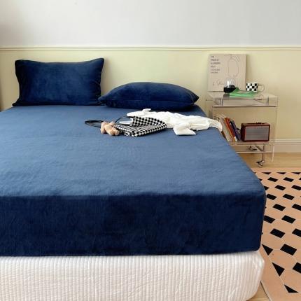 91家纺网 家纺一手货源 找家纺 （总）三朵 2022新款高克重牛奶绒印花床笠