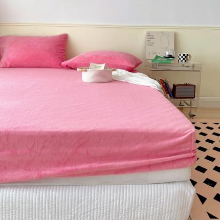 91家纺网 家纺一手货源 找家纺 （总）三朵 2022新款高克重牛奶绒印花床笠