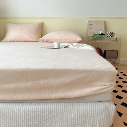 91家纺网 家纺一手货源 找家纺 （总）三朵 2022新款高克重牛奶绒印花床笠