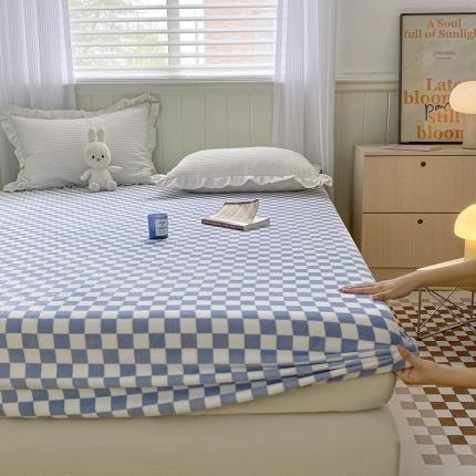 91家纺网 家纺一手货源 找家纺 （总）三朵 2022新款高克重牛奶绒印花床笠