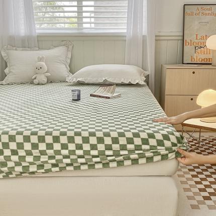 91家纺网 家纺一手货源 找家纺 （总）三朵 2022新款高克重牛奶绒印花床笠