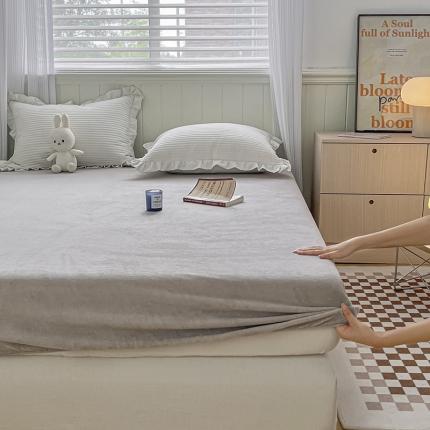 91家纺网 家纺一手货源 找家纺 （总）三朵 2022新款高克重牛奶绒印花床笠