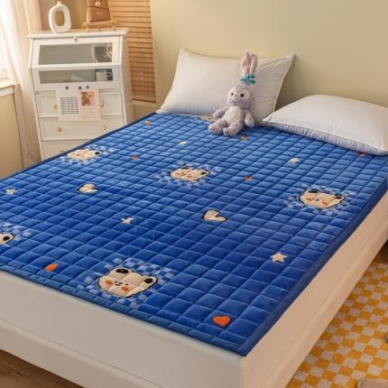 91家纺网 家纺一手货源 找家纺 总东宇2022新款直播供货A类母婴级高克重宝宝绒床垫-风格二