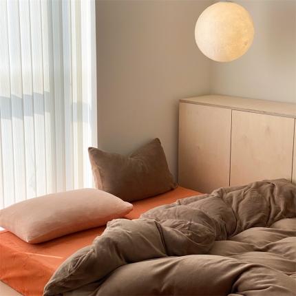 时光里2022新款纯色混搭18色系列四件套 米咖配橘玉咖