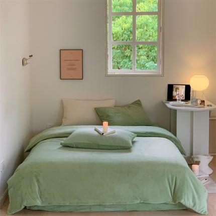 91家纺网 家纺一手货源 找家纺 （总）时光里2022新款纯色12色系列四件套