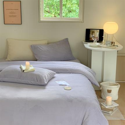 时光里2022新款纯色12色系列四件套 千黛紫