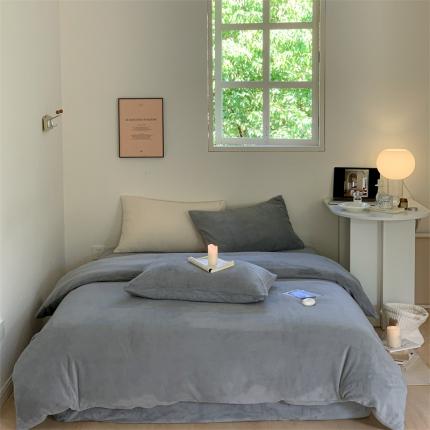 时光里2022新款纯色12色系列四件套 深空灰