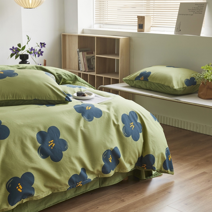 91家纺网 家纺一手货源 找家纺 怡家居 2022秋冬A版棉B版水晶绒四件套 朝华