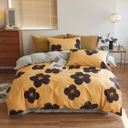 怡家居 2022秋冬A版棉B版水晶绒四件套 花沐