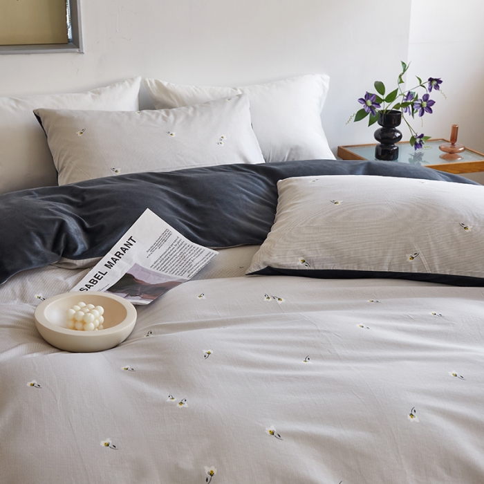 91家纺网 家纺一手货源 找家纺 怡家居 2022秋冬A版棉B版水晶绒四件套 可心