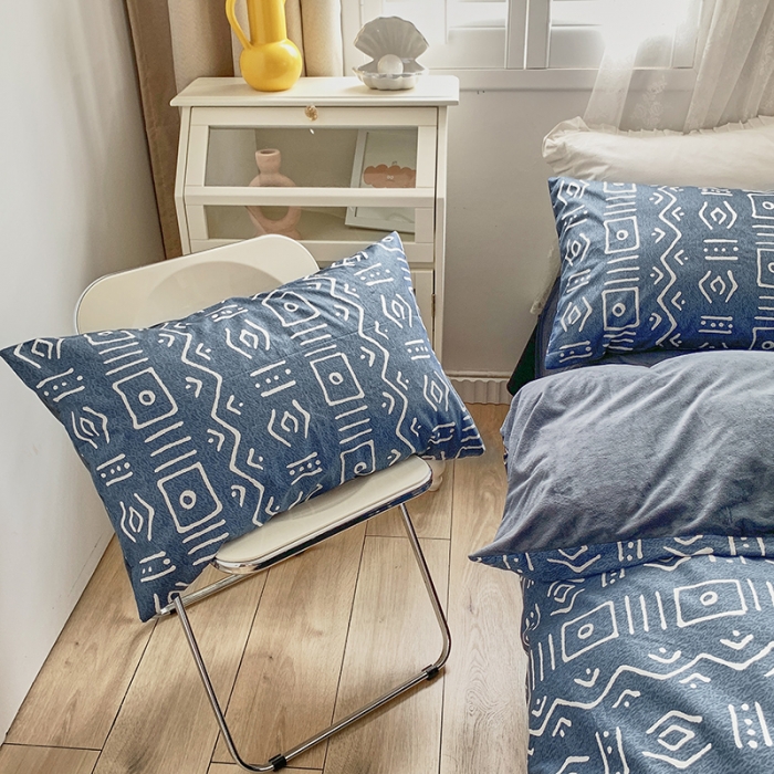 91家纺网 家纺一手货源 找家纺 怡家居 2022秋冬A版棉B版水晶绒四件套 玛雅