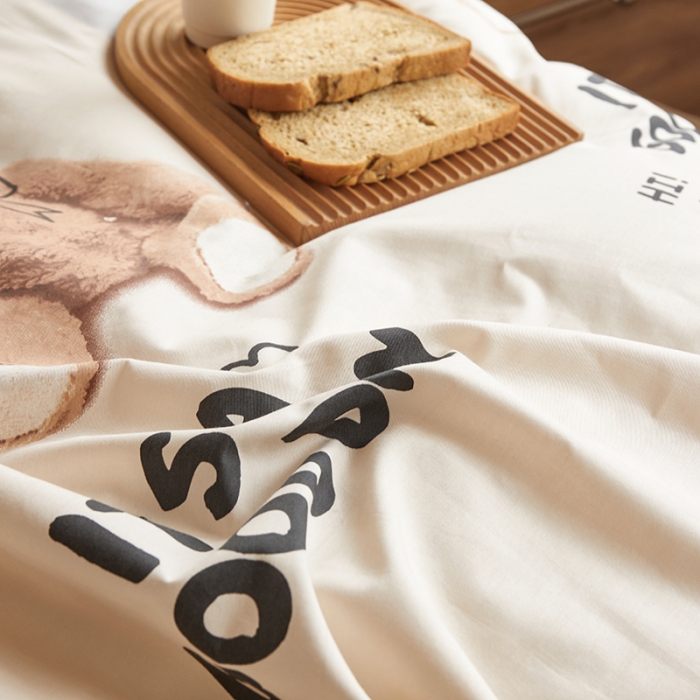 91家纺网 家纺一手货源 找家纺 怡家居 2022秋冬A版棉B版水晶绒四件套 萌萌哒