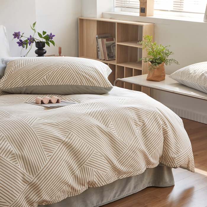 91家纺网 家纺一手货源 找家纺 怡家居 2022秋冬A版棉B版水晶绒四件套 绅士