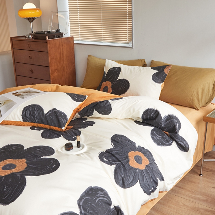 91家纺网 家纺一手货源 找家纺 怡家居 2022秋冬A版棉B版水晶绒四件套 韵味