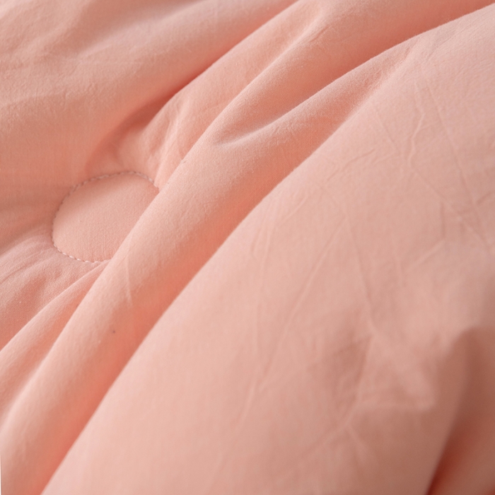 91家纺网 家纺一手货源 找家纺 棉邦2022新款全棉水洗棉大豆被 浅粉