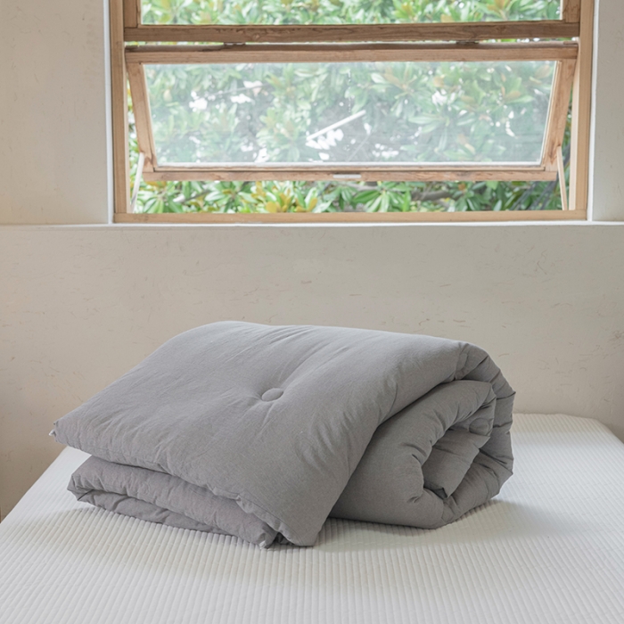 91家纺网 家纺一手货源 找家纺 棉邦2022新款全棉水洗棉大豆被 烟灰