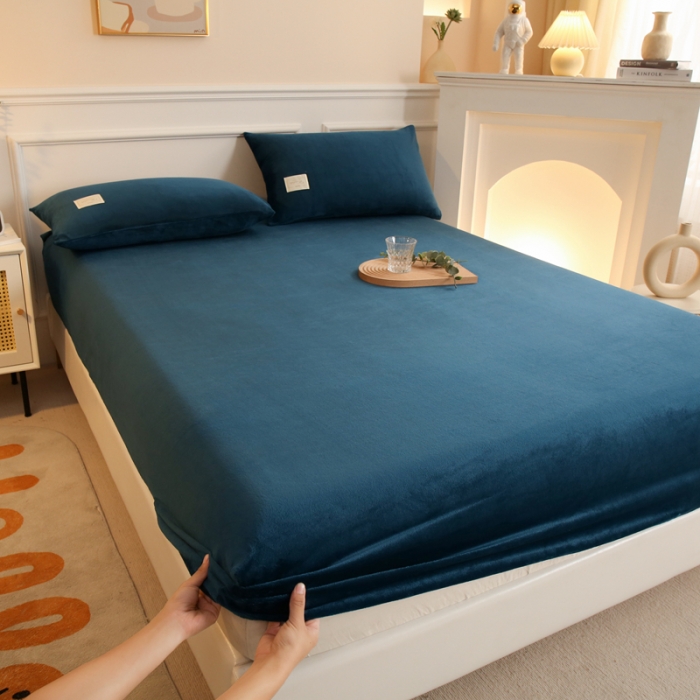 91家纺网 家纺一手货源 找家纺 （总）2025啊雅家居新款牛奶绒全包床笠