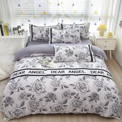 91家纺网 家纺一手货源 找家纺 （总）大G 2024新款140克印花磨毛四件套