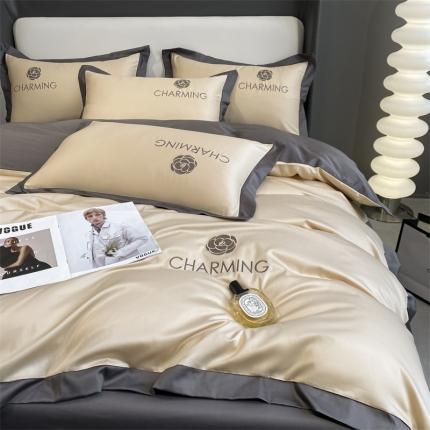 91家纺网 家纺一手货源 找家纺 （总）床绮 2024新款水洗真丝绣花四件套--贝琳达系列