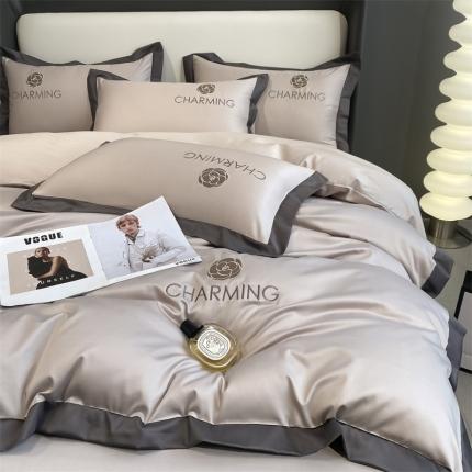 91家纺网 家纺一手货源 找家纺 （总）床绮 2024新款水洗真丝绣花四件套--贝琳达系列