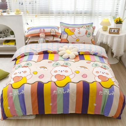 91家纺网 家纺一手货源 找家纺 （总）大G 2024新款140克印花磨毛四件套