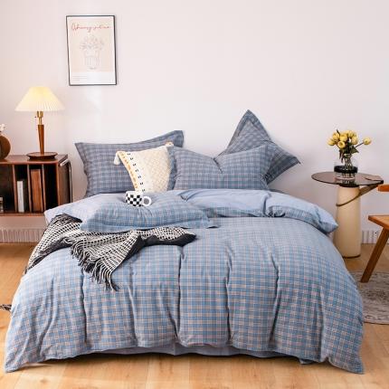 91家纺网 家纺一手货源 找家纺 （总）尚品本色 2023新款带边水洗棉四件套