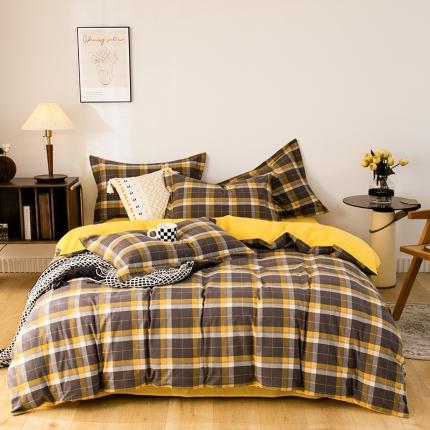 91家纺网 家纺一手货源 找家纺 （总）尚品本色 2023新款带边水洗棉四件套