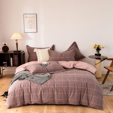 91家纺网 家纺一手货源 找家纺 （总）尚品本色 2023新款带边水洗棉四件套