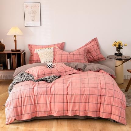 91家纺网 家纺一手货源 找家纺 （总）尚品本色 2023新款带边水洗棉四件套