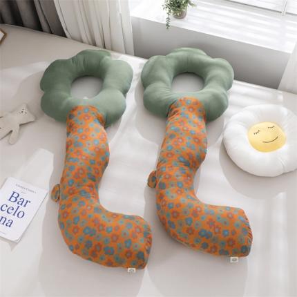 91家纺网 家纺一手货源 找家纺 （总）仁宇 2022新款全棉三层纱花朵长抱枕孕妇枕头