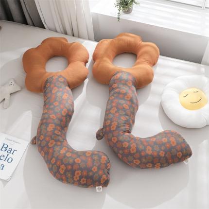 91家纺网 家纺一手货源 找家纺 （总）仁宇 2022新款全棉三层纱花朵长抱枕孕妇枕头