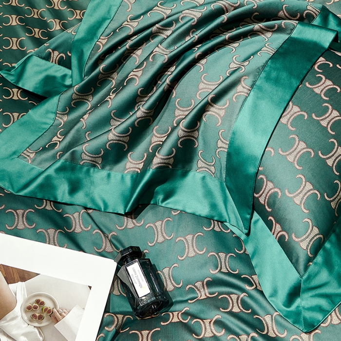 91家纺网 家纺一手货源 找家纺 总宅家居 奢华系列140支臻丝色织提花高定阿克苏长绒棉四件套