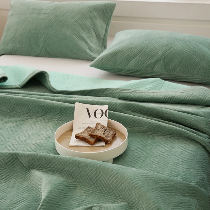 91家纺网 家纺一手货源 找家纺 总期遇2023新款40支全棉丝光棉柔光婴儿绒床盖棉加绒盖毯