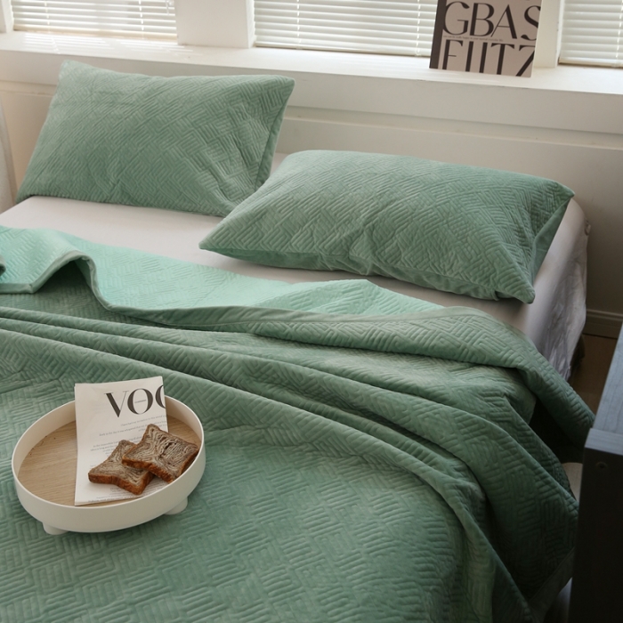 91家纺网 家纺一手货源 找家纺 总期遇2023新款40支全棉丝光棉柔光婴儿绒床盖棉加绒盖毯