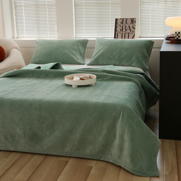 91家纺网 家纺一手货源 找家纺 总期遇2023新款40支全棉丝光棉柔光婴儿绒床盖棉加绒盖毯