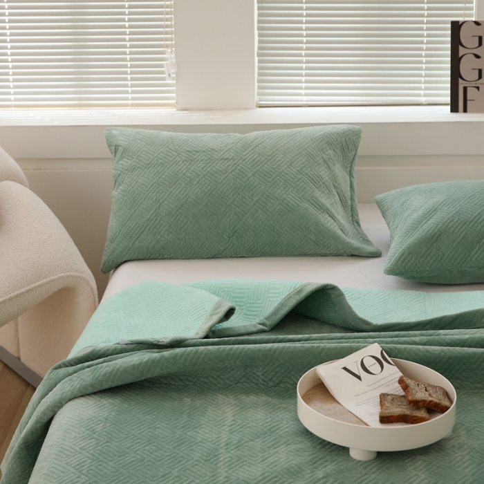 91家纺网 家纺一手货源 找家纺 总期遇2023新款40支全棉丝光棉柔光婴儿绒床盖棉加绒盖毯