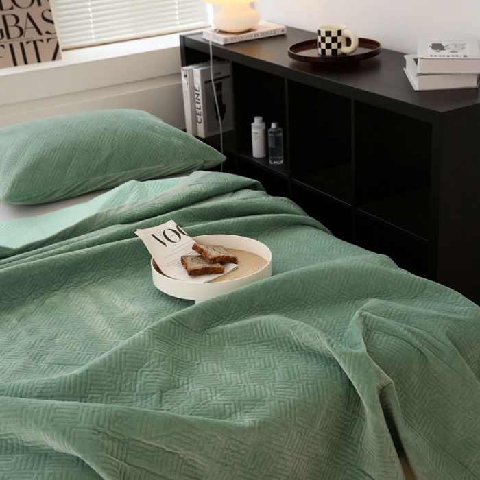 91家纺网 家纺一手货源 找家纺 总期遇2023新款40支全棉丝光棉柔光婴儿绒床盖棉加绒盖毯