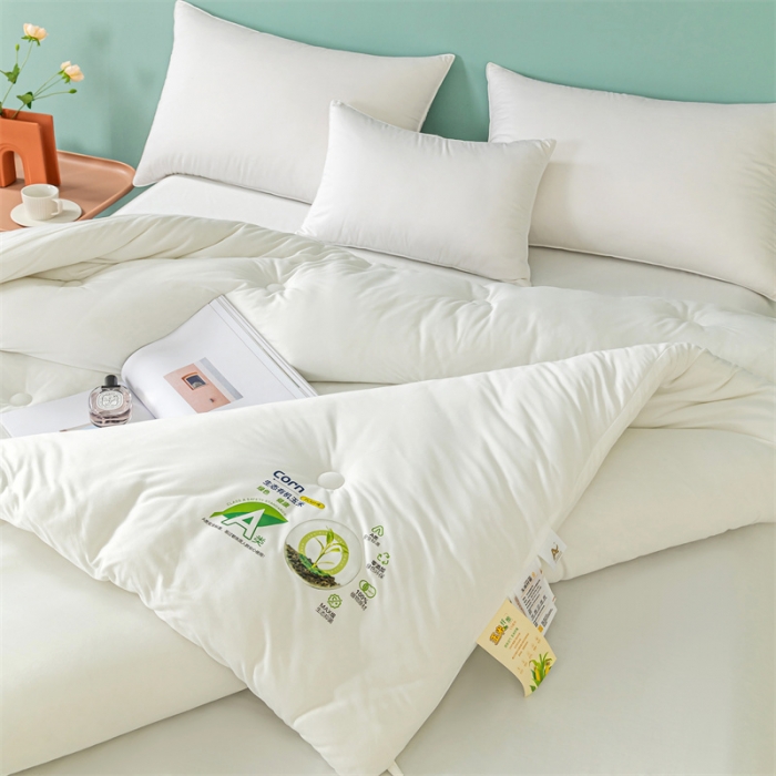 91家纺网 家纺一手货源 找家纺 亚龙 2023新款软糯大豆玉米被春秋被冬被 白色